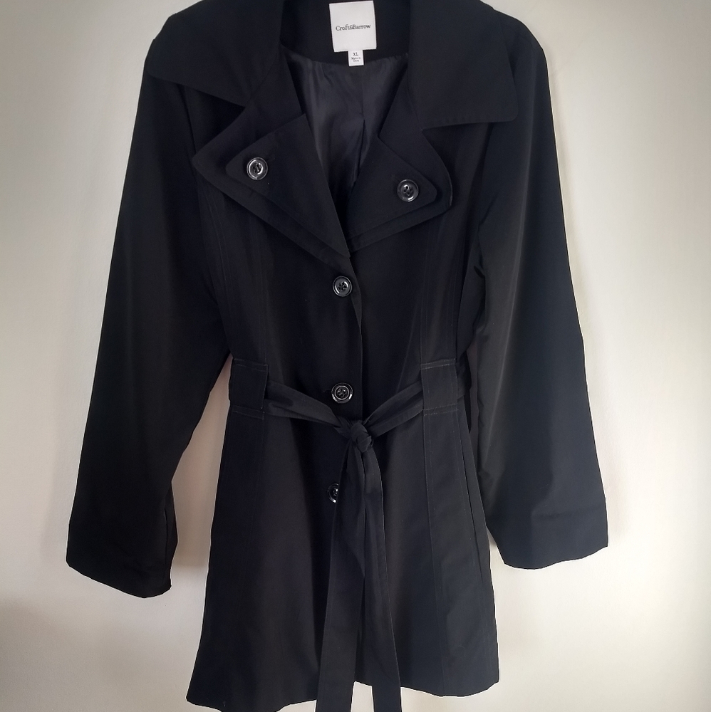 Croft and Barrow black all weather coat